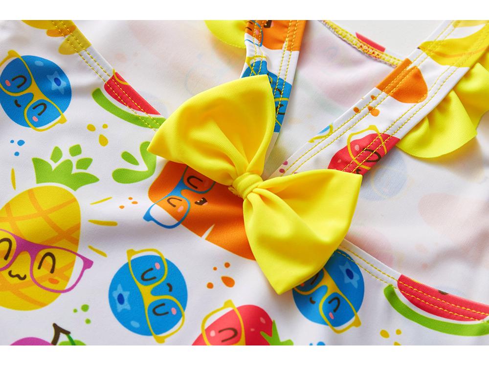 Fruit Print One-Piece Swimsuit for Girls, Ages 3-10