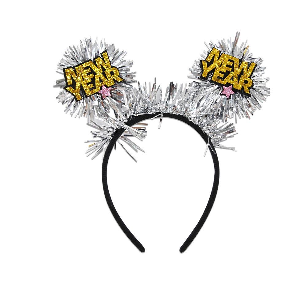 Black Gold 2025 New Year Headbands Wear-resistant Cosplay Headbands  Costume Party Accessories