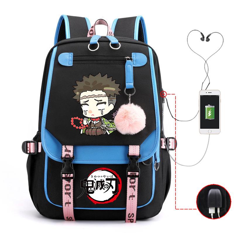 Demon slayer ghost extermination column student schoolbag junior high school student primary school student middle school student backpack