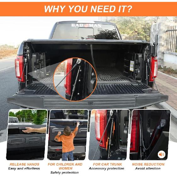 Tailgate Assist Shock for Ford F150 2015-2023, Truck Tailgate Shock Accessories Compatible with 2015 2016 2017 2018 2019 2020 2021 Ford F150 XL XLT
