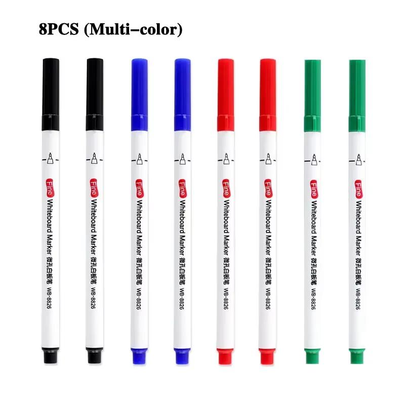 4/8/12 Stück 0,5 mm Magnetische Whiteboard-Marker Stifte Office Schule Whiteboard Schreibwaren Extrafeine Spitze Mehrfarbig