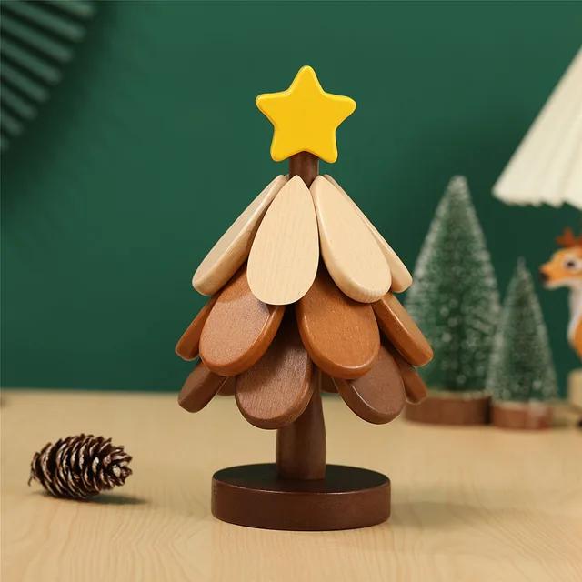 

D2 Christmas Tree Insulation Mat Solid Wood Dining Table Anti Scalding Mat Placemats Pot Mat Home Table Decoration Accessories L