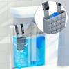 Adjustable silicone toilet tank cleaning stand,Hanging toilet cleaning box with hook Can collect residue from the toilet Prevent the baffle from