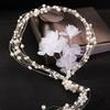 Handmade Pearl Flower Headdress Luxury Bridal Headdress Hairpin Ornaments  Pageant Prom