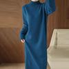 Women's Winter Thick Knit Knitwear Sweater To Knee Long Dress Streetwear Tops Pullovers For Women Elegant