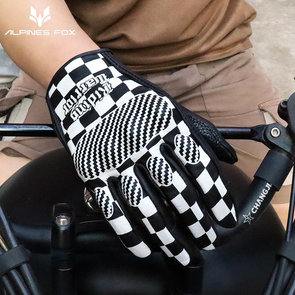 Retro motocyklové rukavice