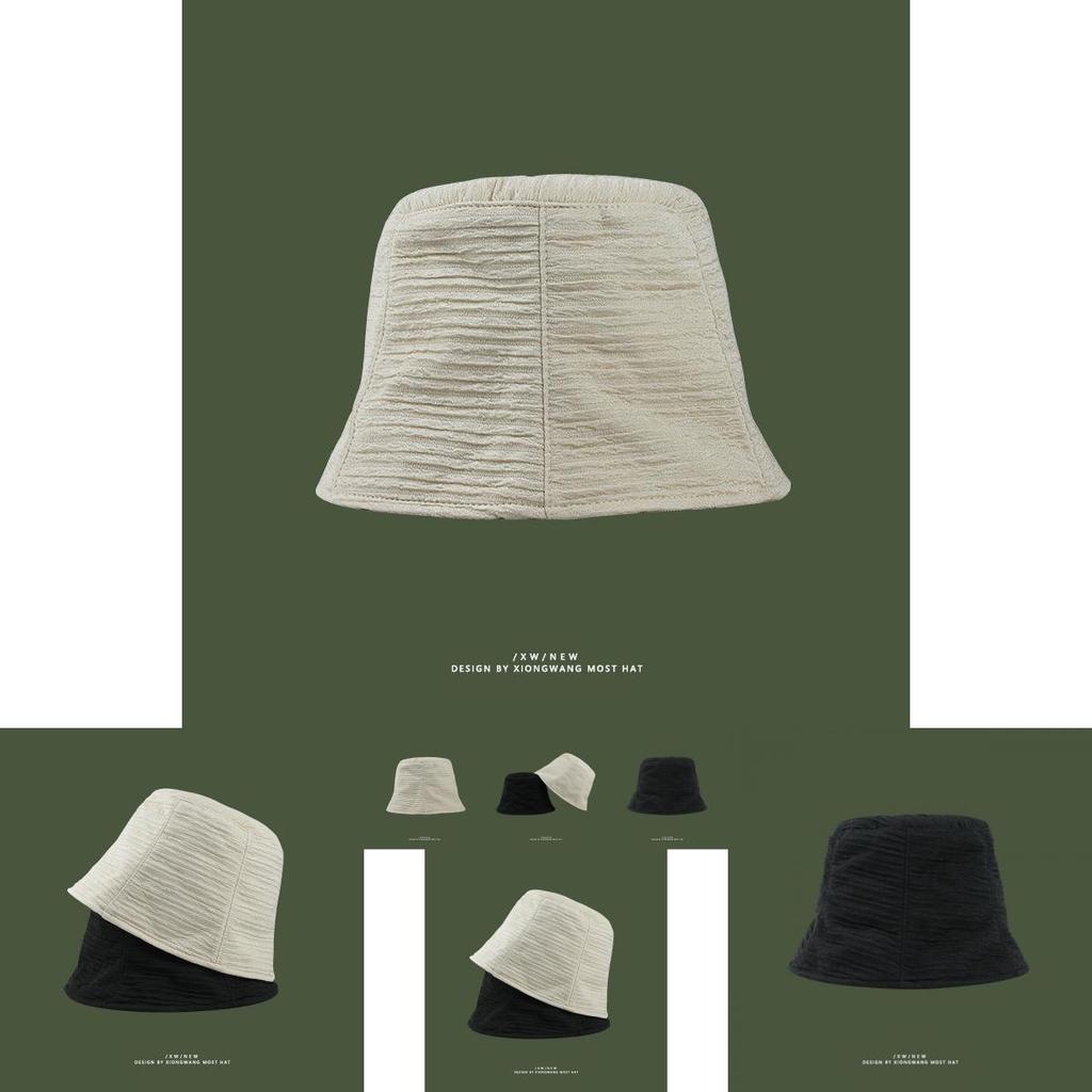 Stylish Designer Chiffon Bucket Hat For Women Breathable Sun Protection Summer Hat