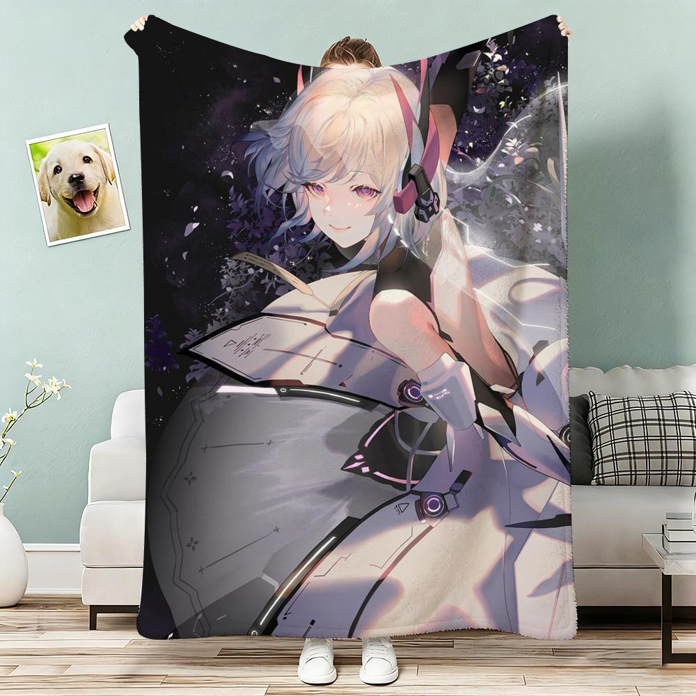 Punishing Gray Raven Throw Lightweight 240g Flannel Blanket Soft Skin-friendly for Summer Cooling 75x90cm