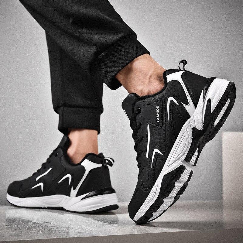 Men Sneakers White Leather Winter Warm Fur Men Shoes Big Size New Trend Comfort Non -Slip Outdoor Autumn Men Casual Shoes 45 46