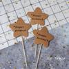 30-Piece Kraft Paper Cake Toppers: Happy Birthday Stars & Hearts
