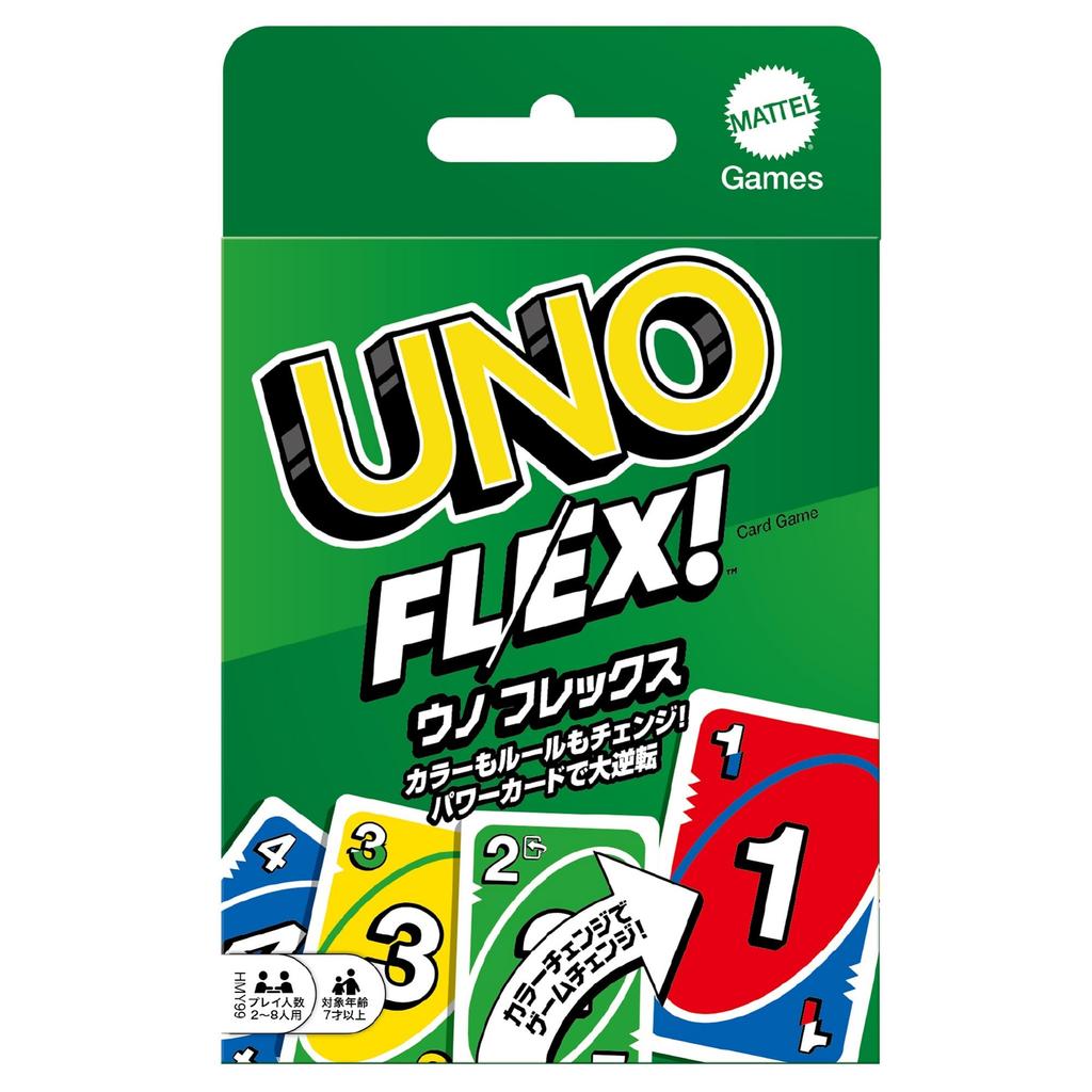 Mattel Games UNO Flex Card Game Party Game Players Ages HMY99 2-8 7+
