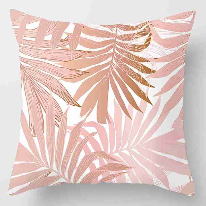 pink feather cushion