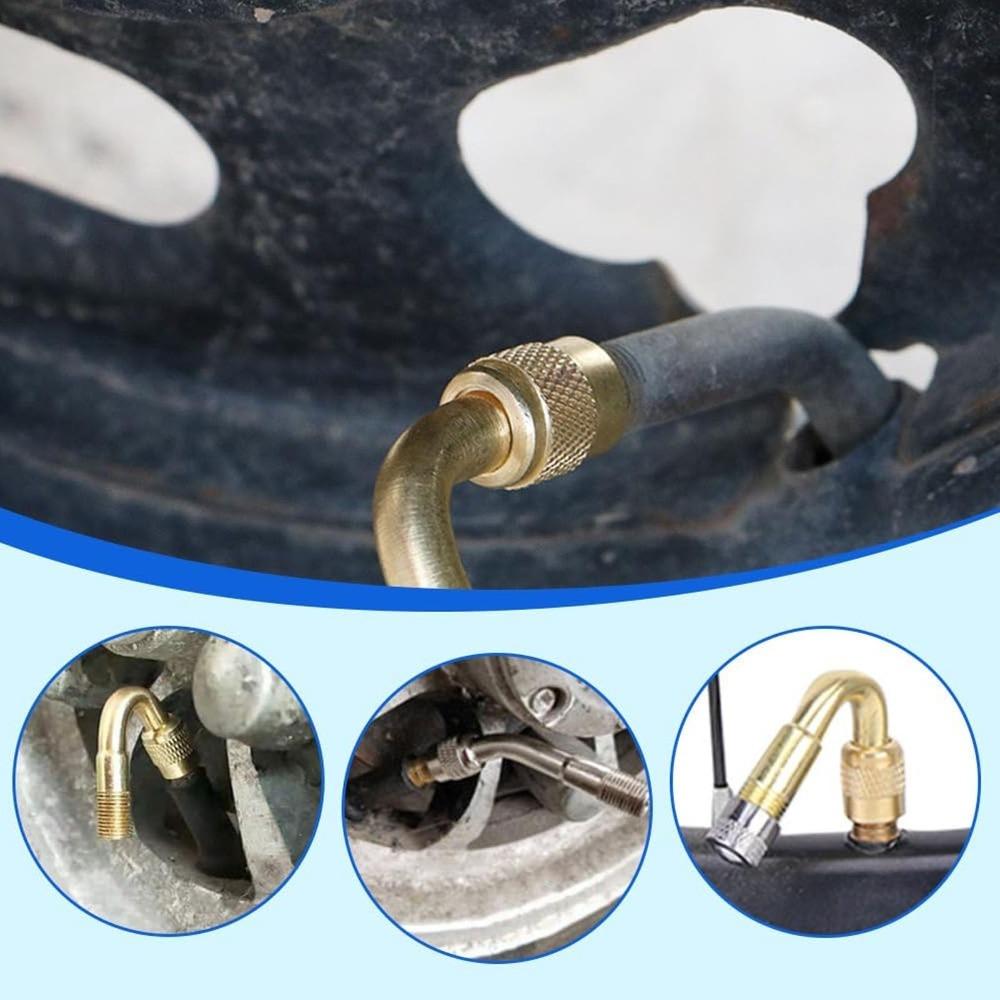 Silver Valve Stem Extenders Multi-Function Tire Valve Extender  Balance Bike