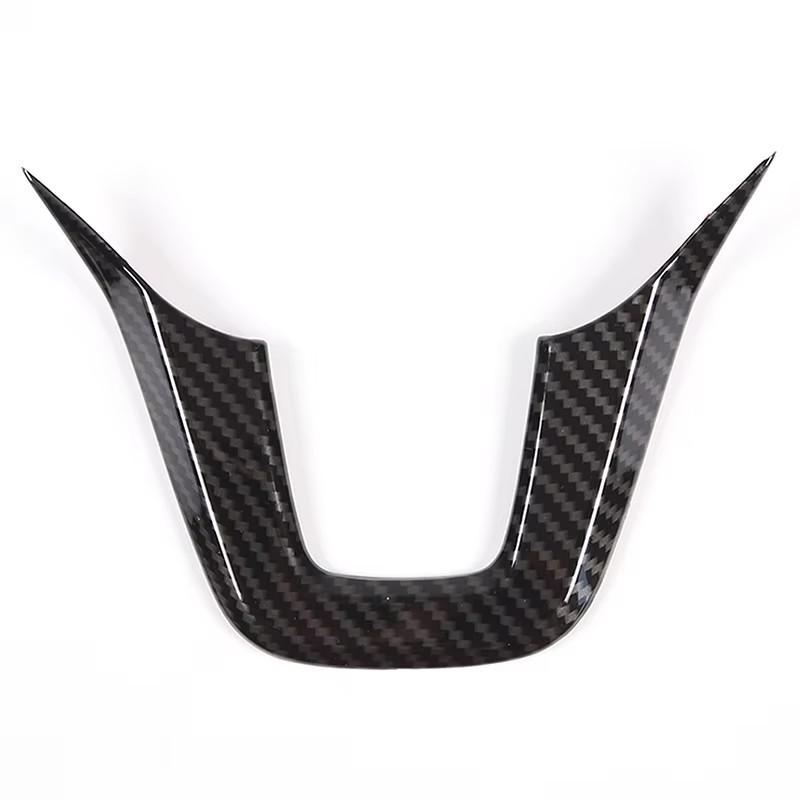 ABS Carbon Fiber/Red For Honda N-BOX JF3 JF4 2017- Car Steering Wheel Button Decorative Frame Car Interior Accessories