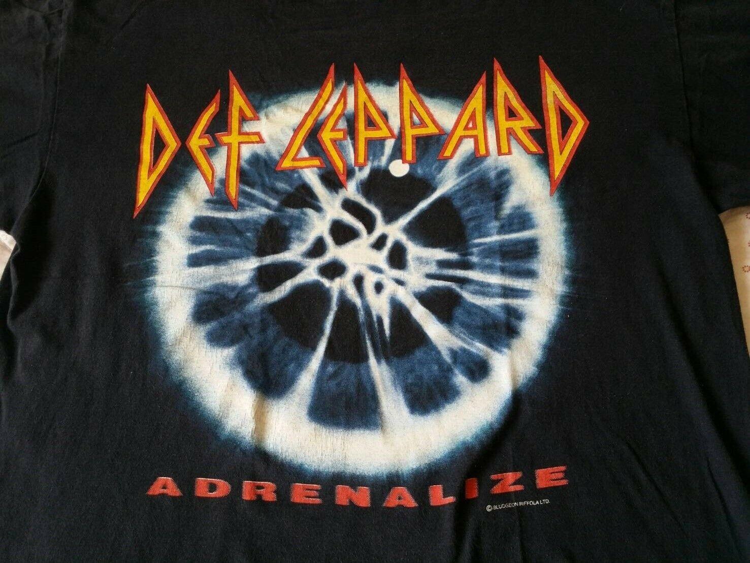 Vintage 90s Def Leppard Adrenalize Concert Black Men S-234XL T-Shirt Mens Womens Tees Top A316 3XL