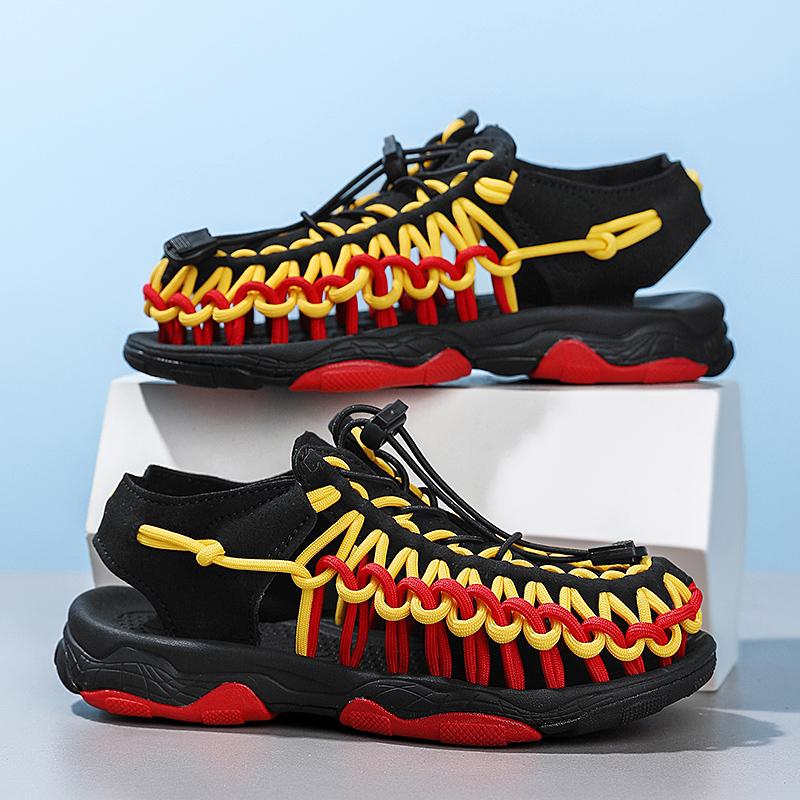 Summer Girls' Braid Baotou Children's Shoes Children's Beach Shoes Small and Medium-sized Children's Non-slip Children's Shoes Boys' Sandals