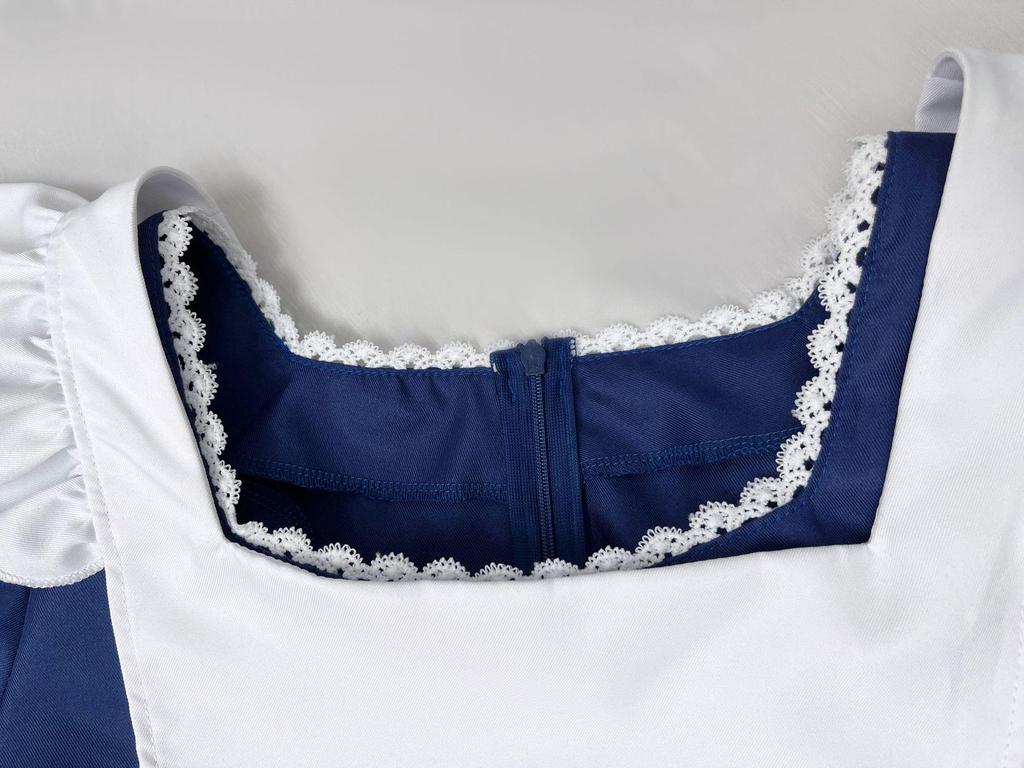 2025 Angelic Maid Navy Blue Lolita Dress Set - Cute Japanese Cosplay Outfit