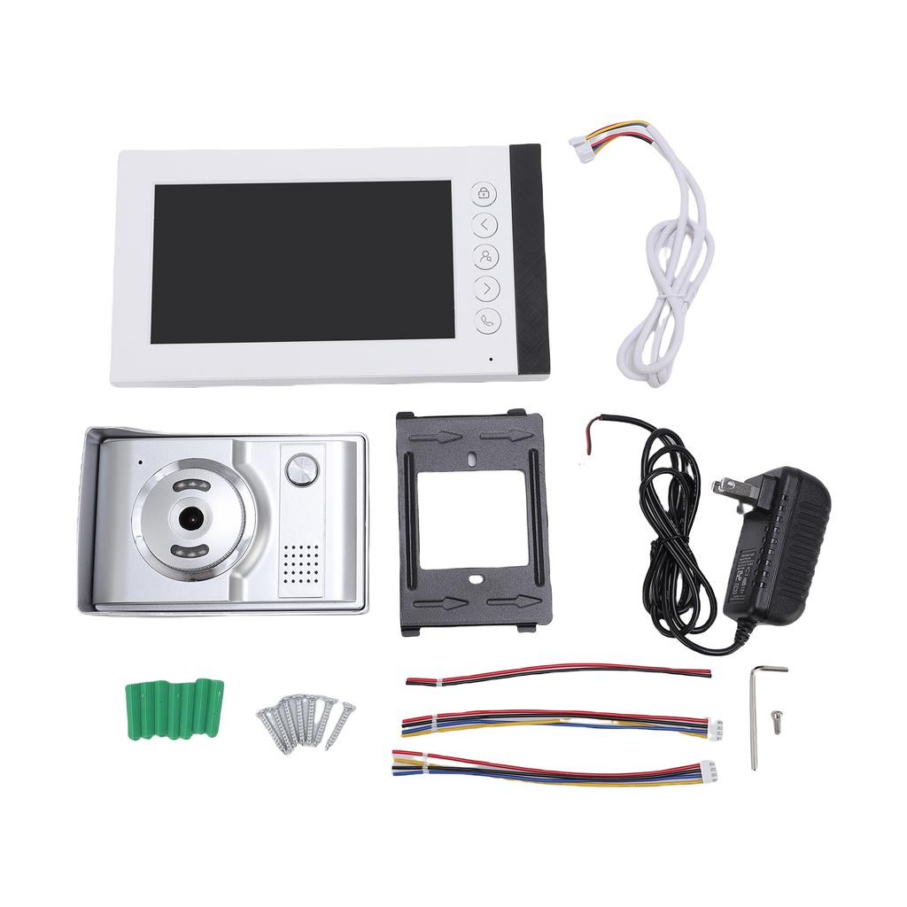 7 Inch Video Doorbell 1080P HD WiFi Smart Doorbell with Two Way Talk Mobile App Remote Control BT Voice Changer Night