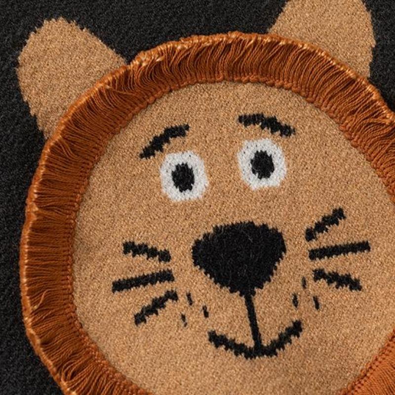 Boys' Autumn and Winte Pullover Sweater Baby Cartoon Lion Knitted Sweater Children's Thread Clothes Children's Clothing