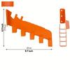 Orange Metal Chain Saw Storage Rack Wall Mounted Duty Shelf For Garage Workshop Tool Organizer Power Equipment
