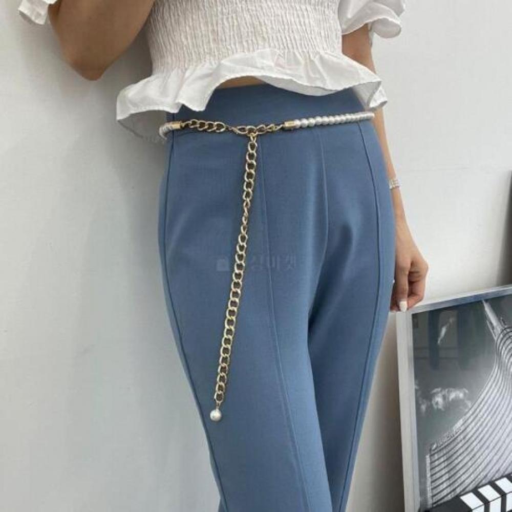 New Arrivals Open Run Gold Chain Bead Pearl Women Belt