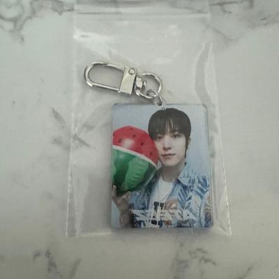 [USED] Ateez Everline Lucky Drop Bonus Trading Card Key Ring Yunho