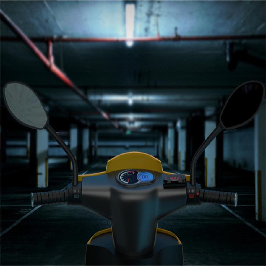 Wasserdichtes 3-in-1-LED-Display für Motorrad, ATV, Lufttemperatur + Zeit + Voltmeter, Voltmeter X1