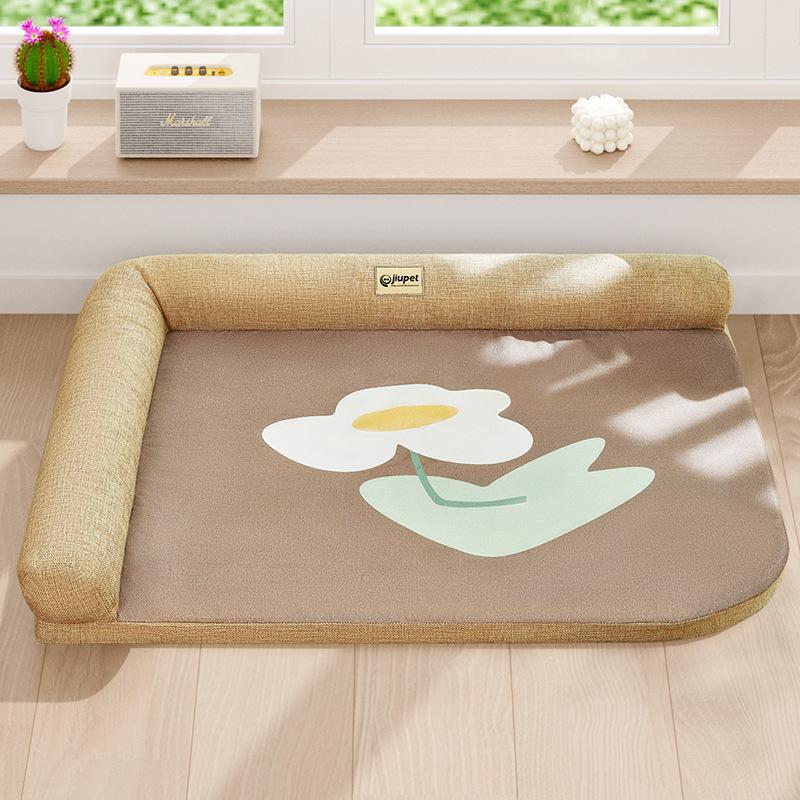 

Весенне-летний диван-кровать для собачьей будки, съемный и моющийся коврик для домашних животных, охлаждающий коврик для средних и крупных собак L size: 70 * 48 CM