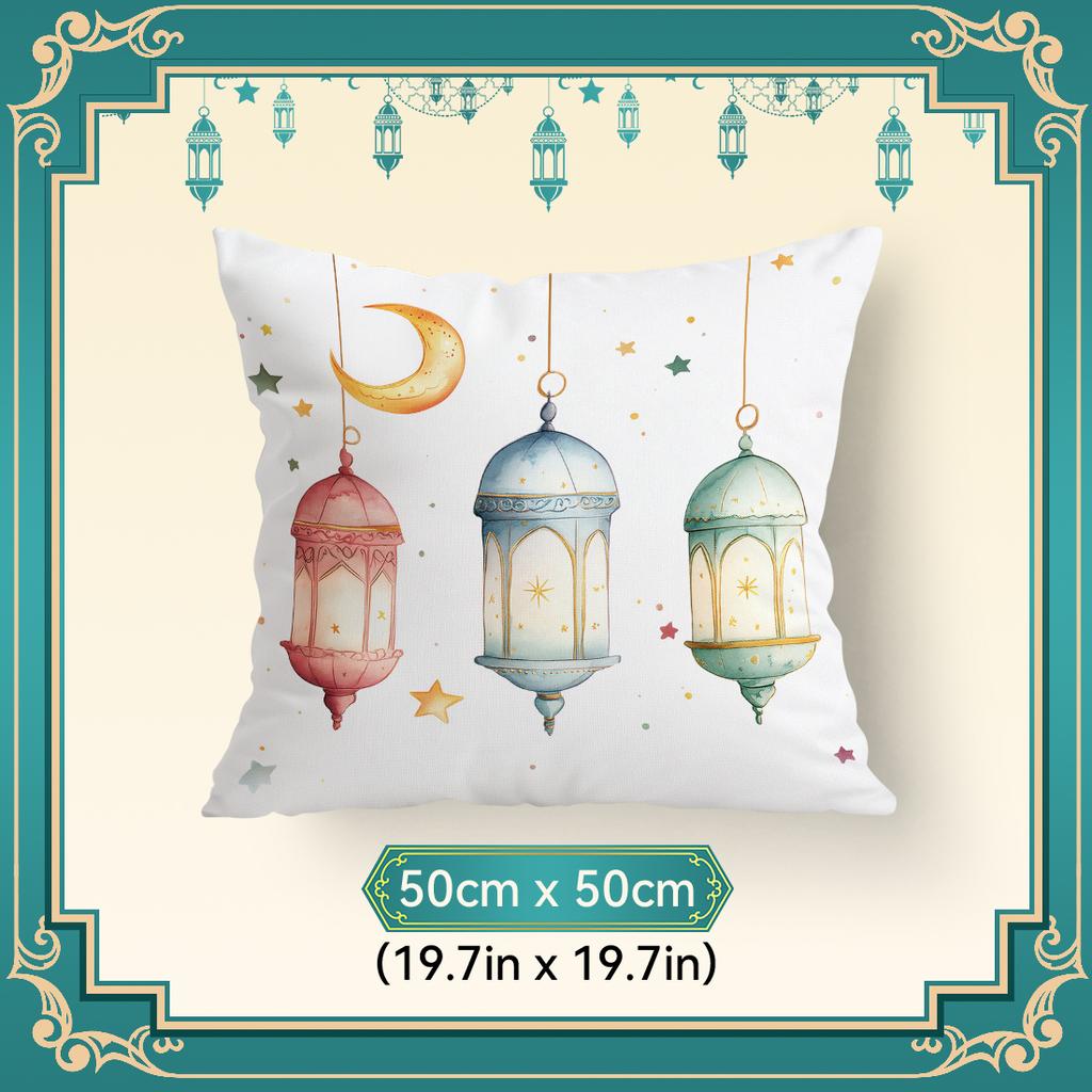 Ramadan Lantern Cushion Pillowcase Printed Polyester 40/45/50Cm Throw Pillowcover Decorative Sofa Cushion Pillowslip Home Decor