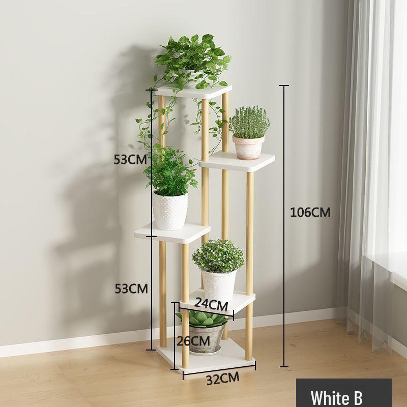 Iron Art Flower Stand with Wheels, Multi-tiered for Indoor/Outdoor Balcony Use