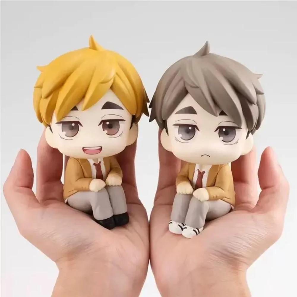 Anime Haikyuu!! Oikawa Tooru Iwaizumi Hajime Akaashi Keiji Podívej se nahoru Model Akční figurky PVC Q Verze Sběratelské Narozeninové Hračky