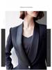 Women's Presidential Style Acetate Pantsuit: High-End, Professional, Slimming, Wide-Leg Two-Piece Set.