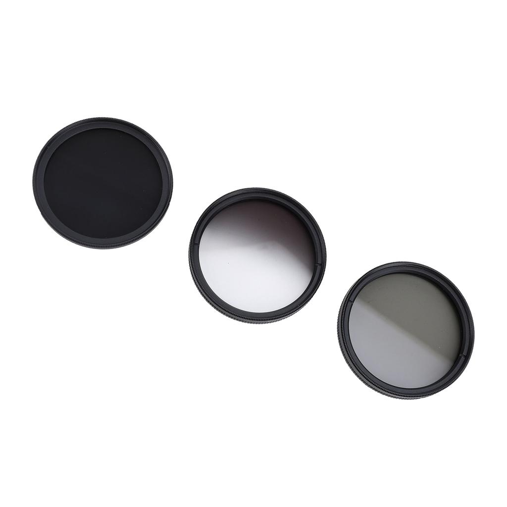 3 In 1 Camera Filter Kit ND8 CPL GND Filter Set Replacement Neutral Density Filter Circular Polarizing Filter Graduated