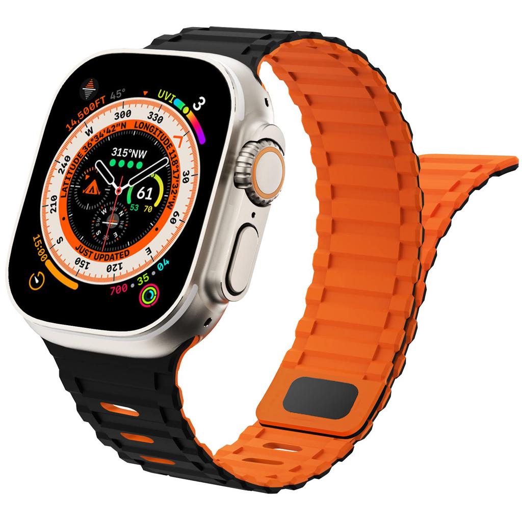 Magnetic Strap for Apple Watch Band Ultra 2 49mm 44mm 40mm 45mm 38mm 41mm 42mm Silicone Bracelet iWatch Series 9 8 7 6 Se bands