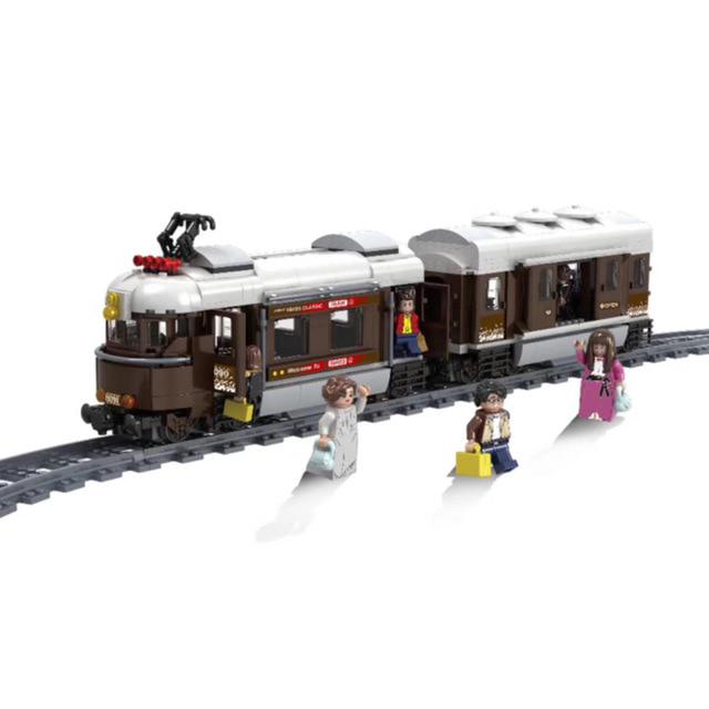 02008 City Heavy -Haul Cargo Passenger Steam Train Set  Building Blocks Bricks Boy Toys Gift