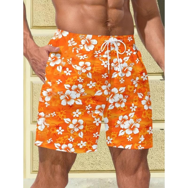 Summer Men's Beach Vacation Hawaiian Style 3D Printed Shorts Street Fashion Y2K Shorts Breathable Loose Fit Fitness Swim Trunks