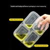 Disposable 4-Compartment Rectangular Food Container