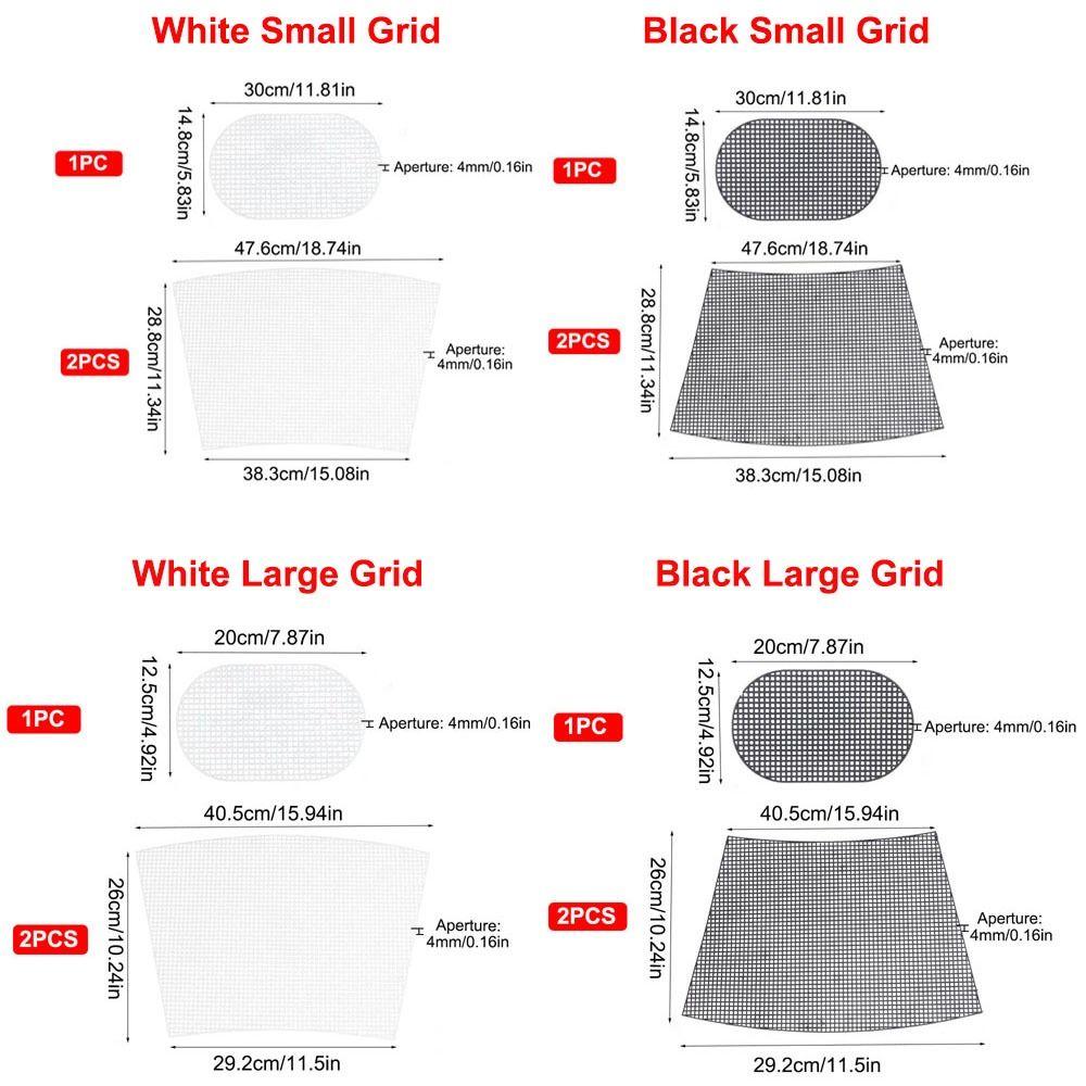 DIY Crafting Plastic Bag Mesh Grid Durable Black White Mesh Cloth Canvas Bag Sheets
