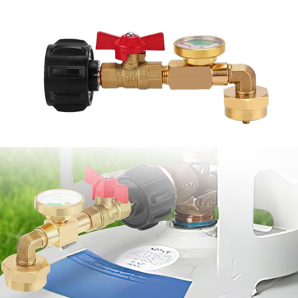Gas Pressure Regulator Gas Pressure Meter Gas Meter and Leak Detector for RV Camper Cylinder BBQ Gas Grill Heater