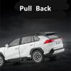 1/32 Toyota RAV4 Off-road Car High Simulation Diecast Metal Alloy Model Car Sound Light Pull Back Collection Kids Toy Gifts F566