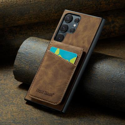 Magnetic Card Wallet Kickstand Case For Samsung Galaxy S25 Ultra S22 S23 S24 Plus A73 A52 5G Retro Leather Slim Shockproof Cover