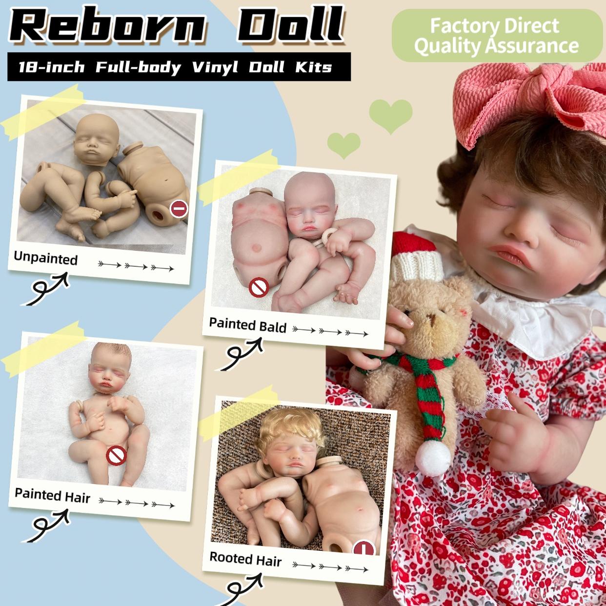 

18-дюймовые силиконовые виниловые куклы для всего тела Розали реборн для мальчиков и девочек, 3D окрашенные, реалистичные, настоящие художественные куклы для новорожденных, игрушки