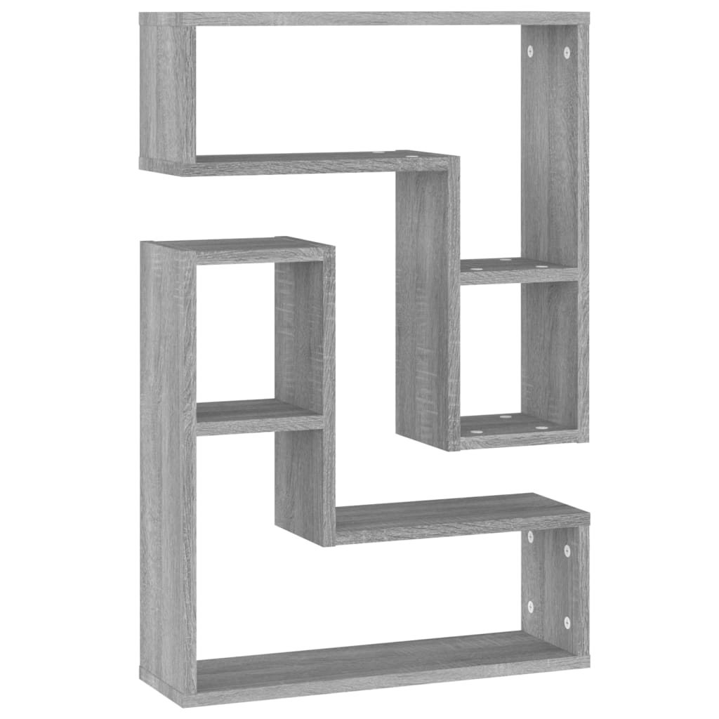 Wall Shelves 2 pcs Grey Sonoma 50 x 15 x 50 cm Particleboard