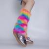 Furs Leg Warmer Winter Furry Long Boot Cuffs Fuzzy Shoes Cover Party Costume