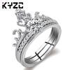 Style Jewelry Crown Series Ring Women'S Diamond Ring Personality High Carbon Ring
