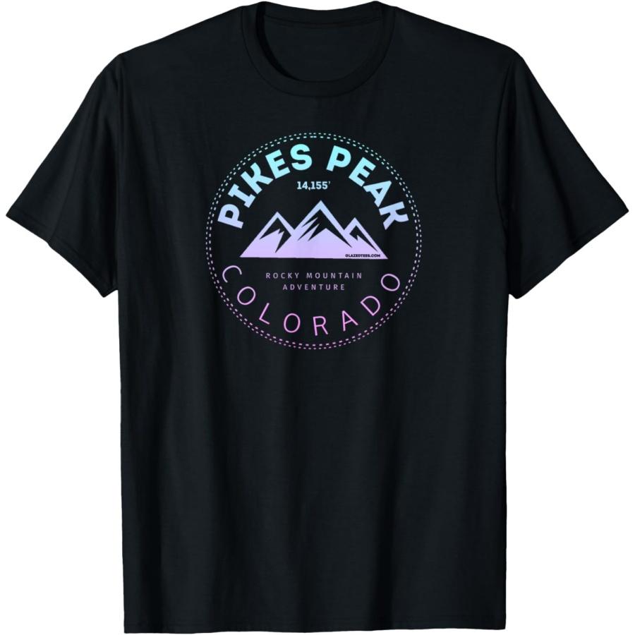 

Pikes Peak Colorado - Rocky Mountain Retro T-Shirt(1) XXXXXL чорний