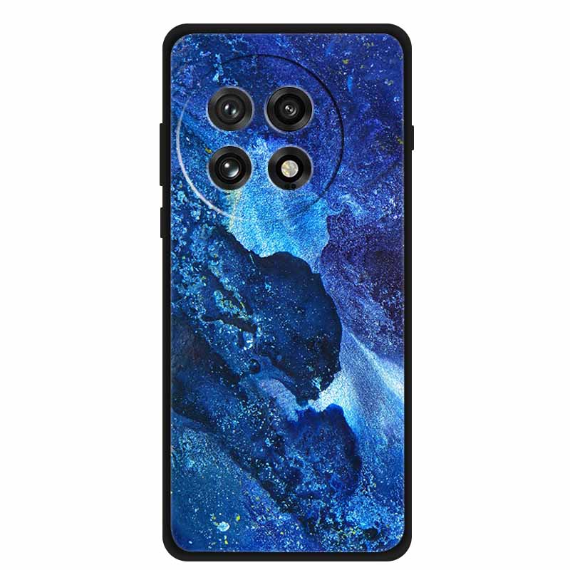 Marble Soft Case For Oneplus 13R Fashion Black Edge Capa Silicone Back Cover Shockproof Phone Case for Oneplus ACE 5 ACE5 Pro