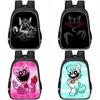 Stylish Catnap Poppy Playtime Backpack For Students Cartoon Print Dual Straps