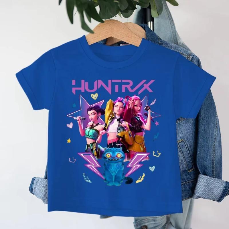 Baby Girl Clothes Kpop Demon Hunters Huntrix T Shirt  Summer Short Sleeve Boys Tee Tops Funny Fans Gift Harajuku Kids T-shirts