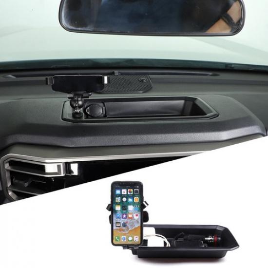Dash Tray Mount Phone Holder with Storage Box For Toyota Tundra -24